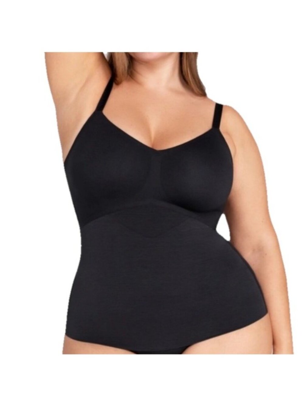 HoneyLove Liftwear Woman’s Sz 1X Black Cami Top Adjustable Straps Padded Cup
